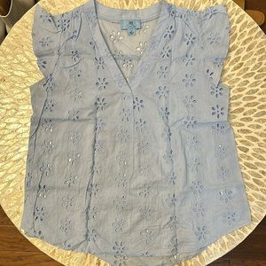 Cece baby blue top